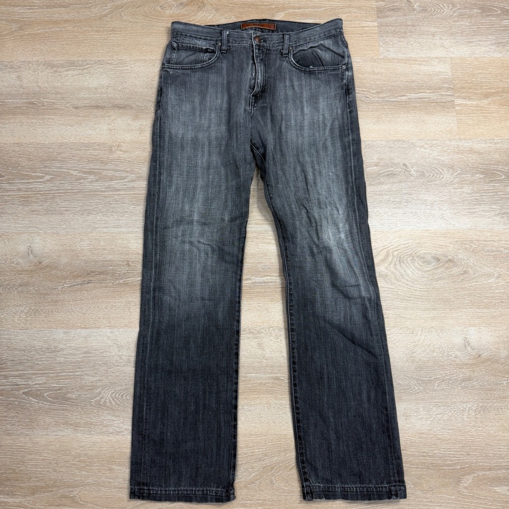 Agave Denim Waterman Mens Straight Leg Jeans Faded Black Size 34